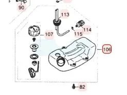 Réservoir Complet Pour Moteur Zenoah (560785002)